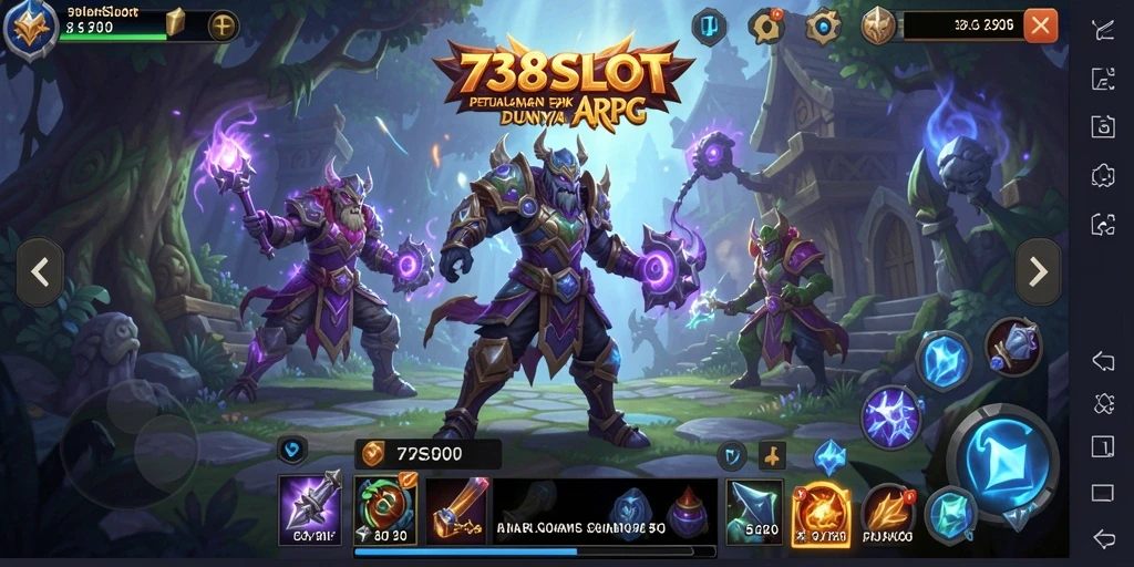 Tampilan menarik dari gameplay ARPG 738SLOT yang seru dan mendebarkan.
