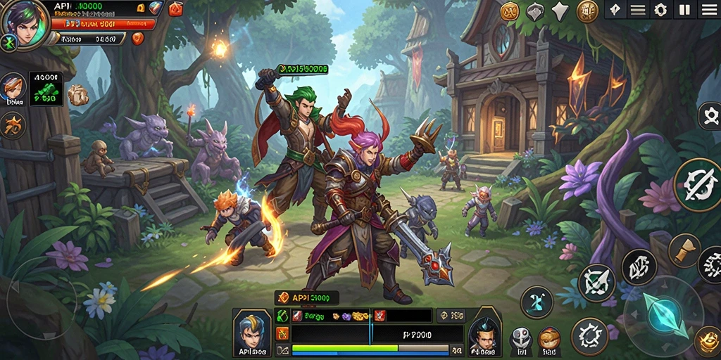 Screenshot gameplay API5000 yang menunjukkan aksi mendebarkan dalam dunia MMORPG.