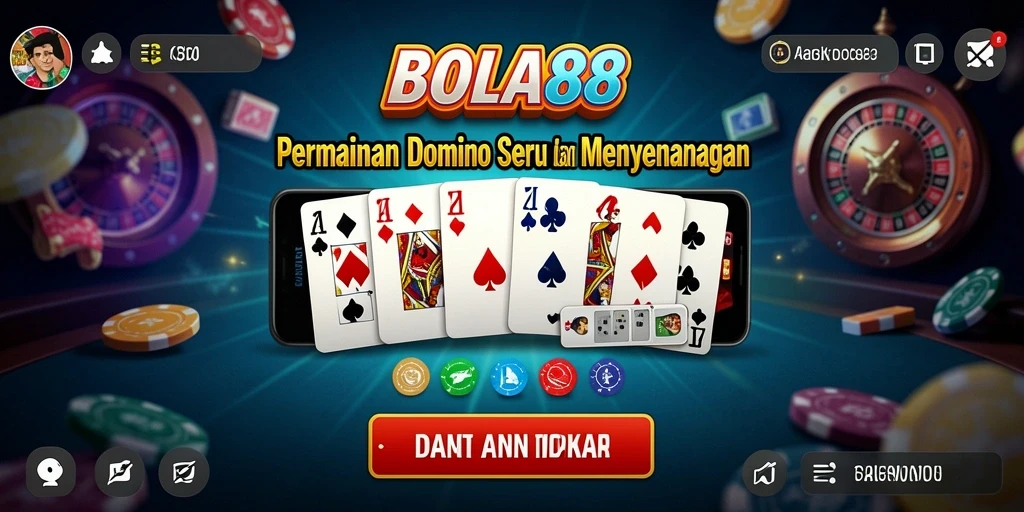 Screenshot gameplay BOLA88 menampilkan aksi domino yang seru.