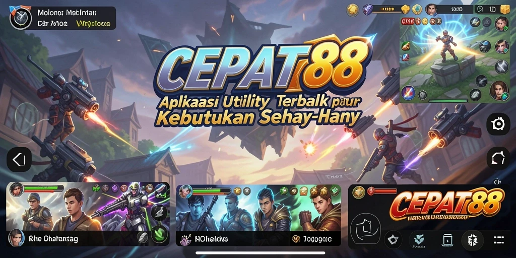 Screenshot utama CEPAT88 menampilkan antarmuka aplikasi Utility yang user-friendly.