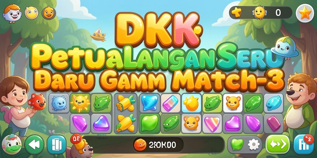 Gameplay seru DKK dalam tantangan Match-3 yang menarik.