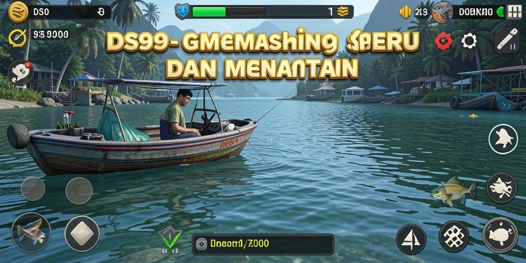 Tampilan gameplay DS99 yang menampilkan serunya memancing.