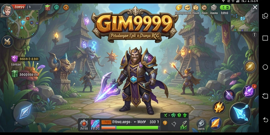 Tampilan gameplay menegangkan saat menjalani pertempuran epik di GIM999.