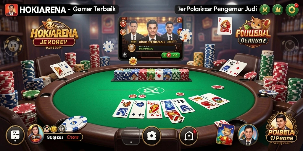 Gameplay HOKIARENA yang menarik dengan suasana Poker yang intens.