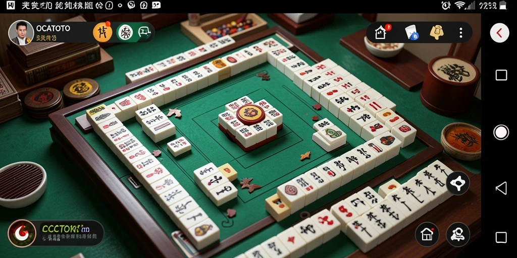 Screenshot gameplay OCATOTO yang menampilkan keseruan permainan Mahjong.