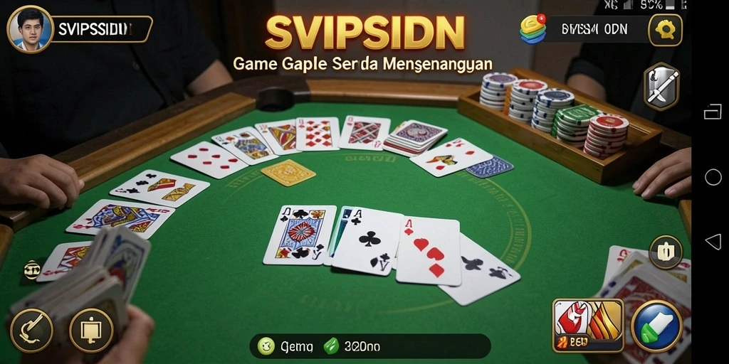 Gameplay seru Gaple yang bisa dimainkan kapan saja.